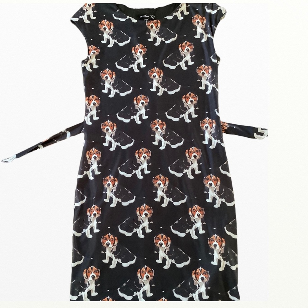 Dress with Beagle print